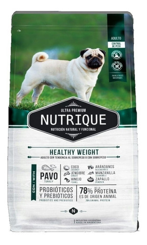 Nutrique Ultra Premium Healthy Weight Perro Adulto Todos Los Tamaños x 3 kg