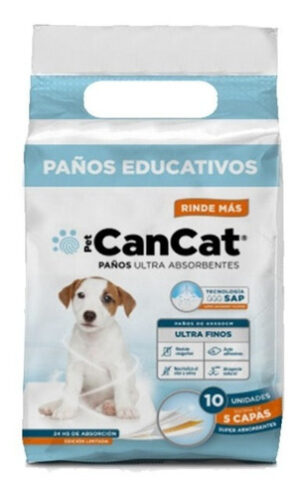 Paño Pañal Adiestramiento Cancat Ultra Absorbente 10 Unidade