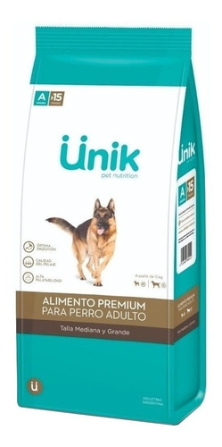 Unik Perro Adulto De Raza Mediana Y Grande x 3 kg+Power Pipeta Antipulgas De Regalo!!