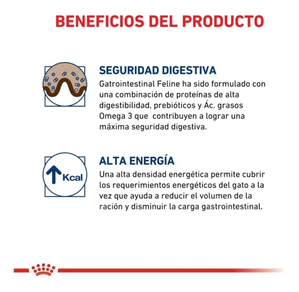 Royal Canin Veterinary Diet Feline Gastrointestinal Alimento Para Gato Adulto x 2 kg - Imagen 2