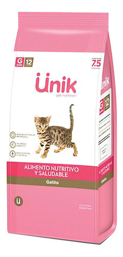 Unik Gato Kitten Cachorro X 7.5 Kg+Power Comprimido Antipulgas De Regalo!!