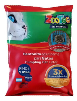 Piedra Aglutinante P/gatos Zootec Neutra X 4 Kg X 4 Unidades