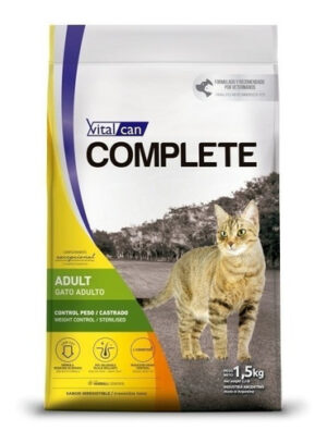Alimento Vitalcan Complete Control De Peso/castrados Para Gato Adulto Sabor Mix De 1.5 kg