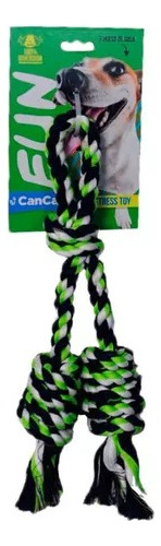 Hueso De Soga Cancat P/Perros Anti-stress 30 Cm Largo Doble Nudo