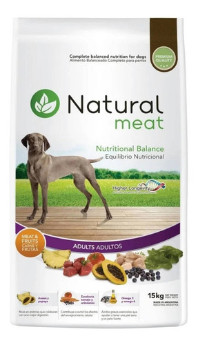Natural Meat Perros Adulto x 15 kg